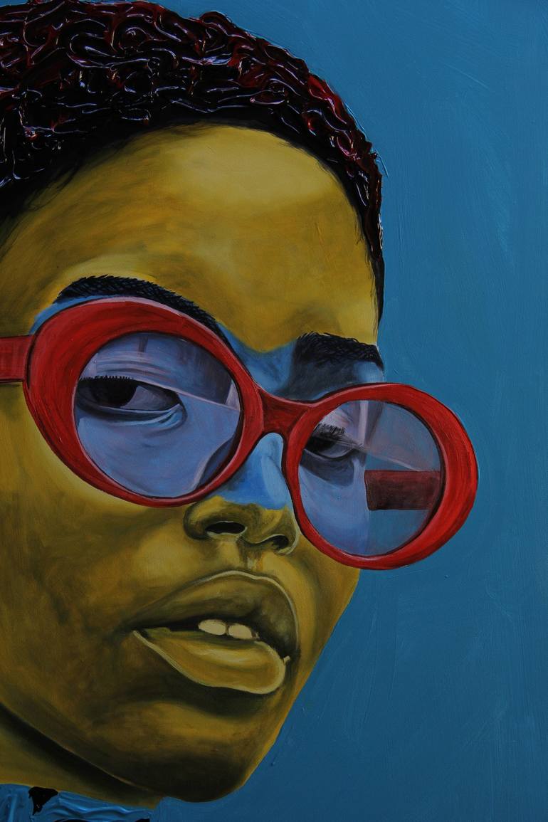 Original Figurative People Painting by Theophilus Tetteh