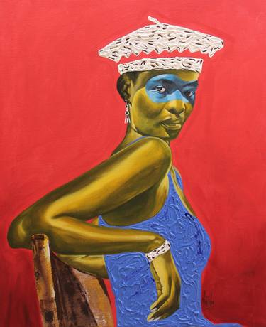 Print of Figurative Portrait Paintings by Theophilus Tetteh