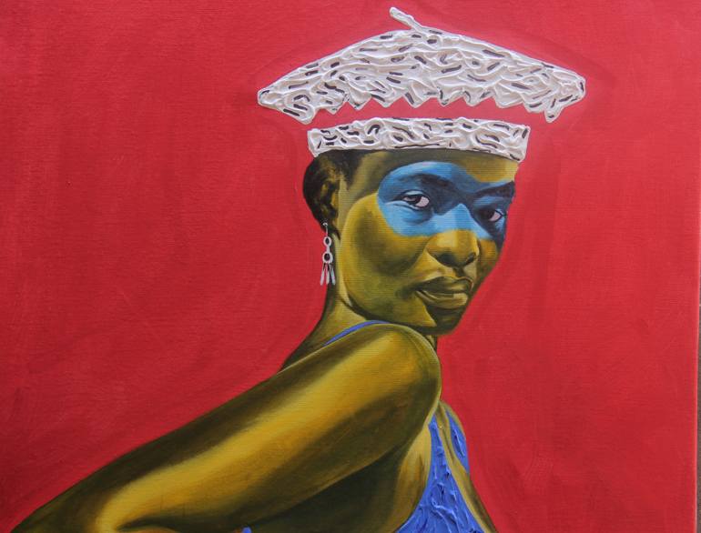 Original Figurative People Painting by Theophilus Tetteh