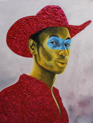 Print of Figurative Portrait Paintings by Theophilus Tetteh