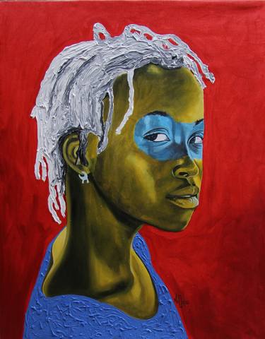 Print of Portraiture Portrait Paintings by Theophilus Tetteh