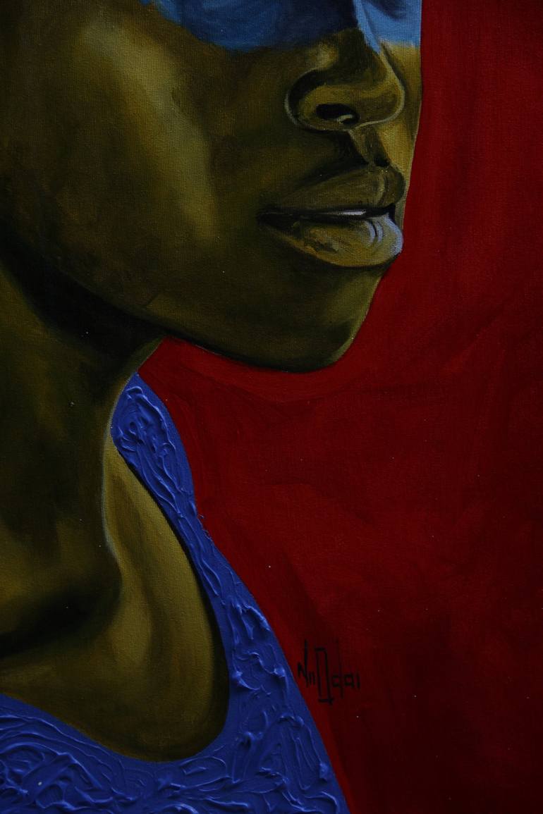 Original Portraiture Portrait Painting by Theophilus Tetteh