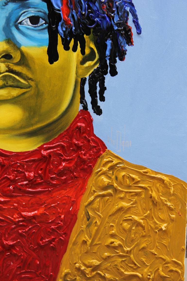 Original Portraiture Portrait Painting by Theophilus Tetteh