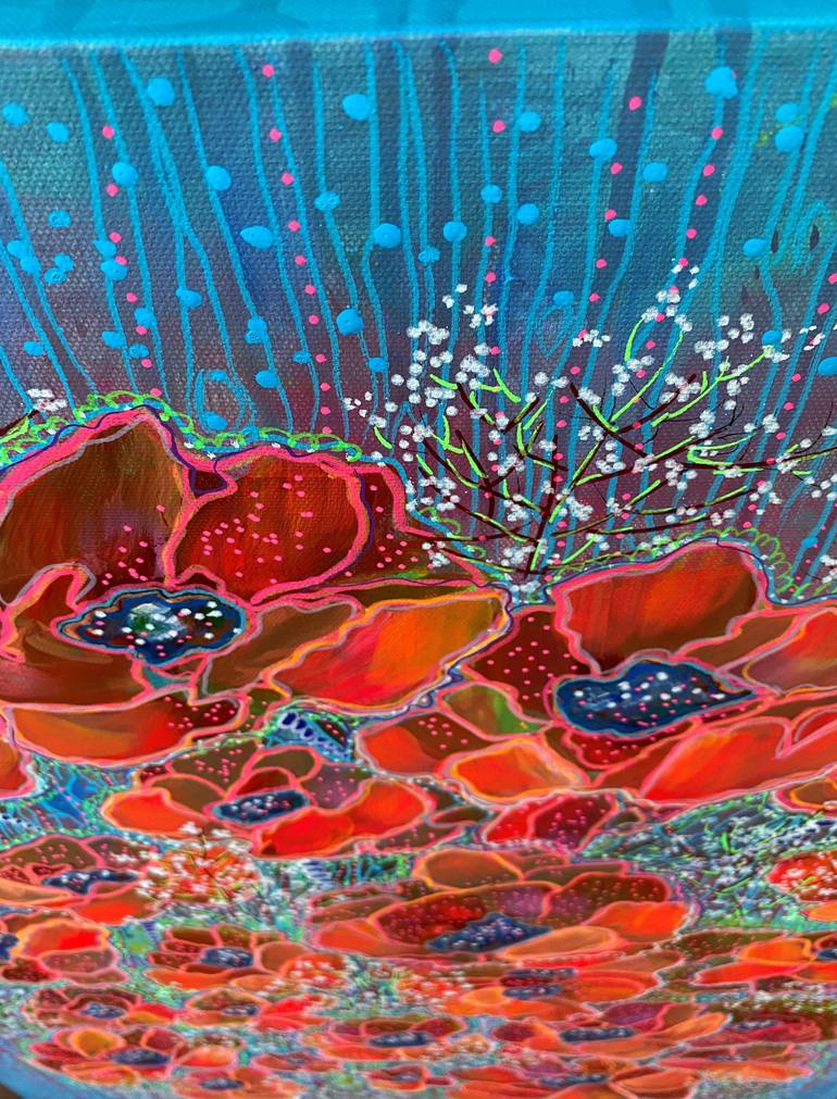 Original Contemporary Floral Painting by Olga Roartus