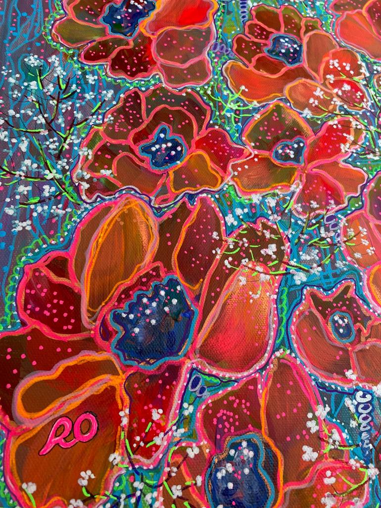 Original Contemporary Floral Painting by Olga Roartus