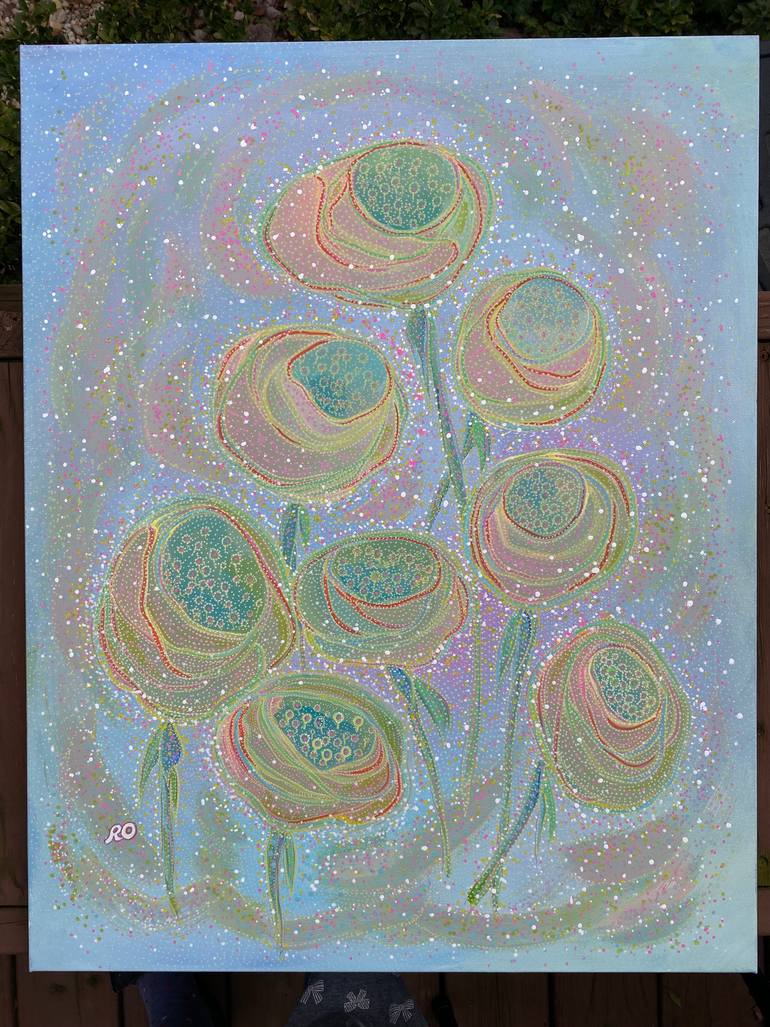 Original Contemporary Floral Painting by Olga Roartus