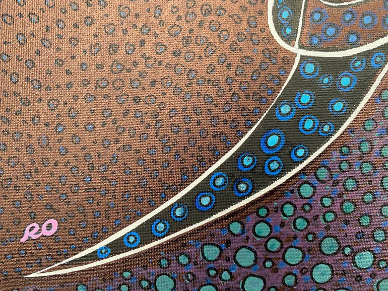 Original Abstract Floral Painting by Olga Roartus