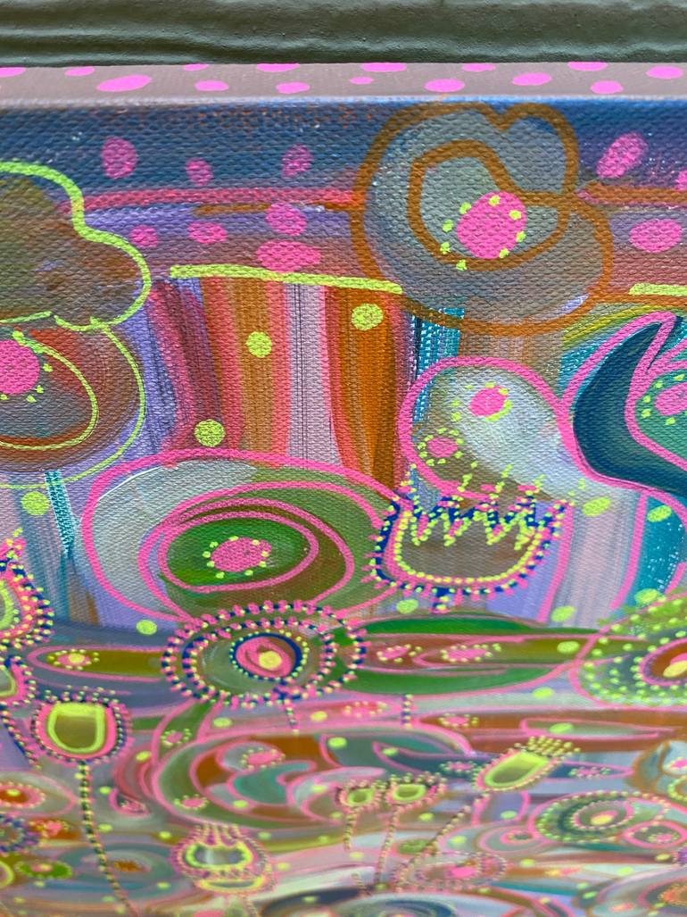 Original Abstract Floral Painting by Olga Roartus