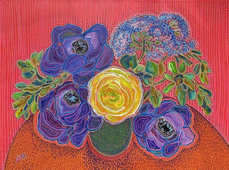 Print of Impressionism Floral Paintings by Olga Roartus