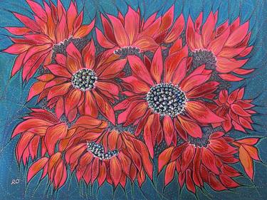 Original Floral Paintings by Olga ROArtUS