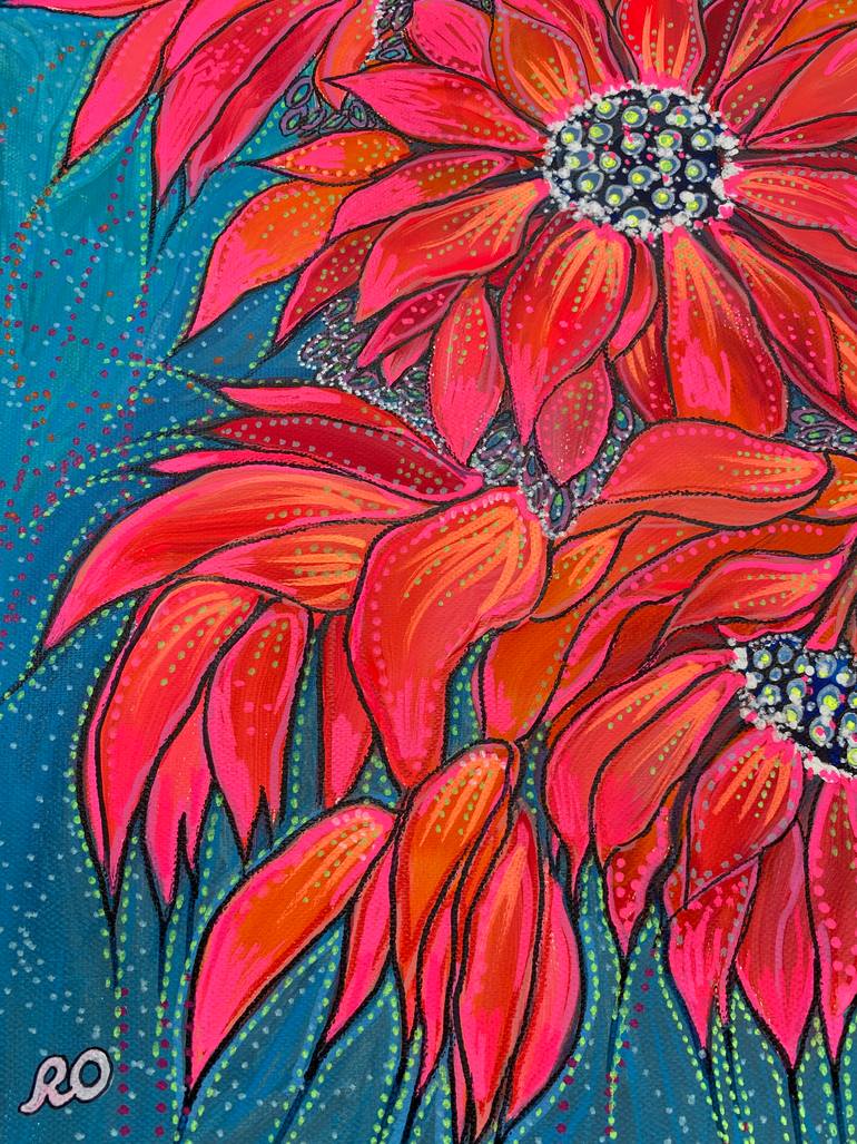 Original Contemporary Floral Painting by Olga Roartus