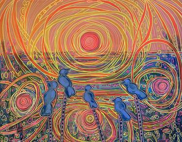 Saatchi Art Artist Olga ROArtUS; Paintings, “Four suns” #art