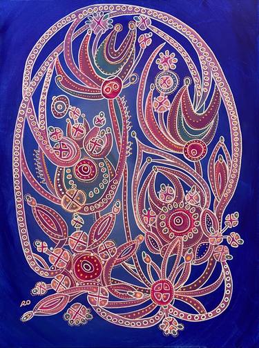 Original Abstract Floral Paintings by Olga Roartus