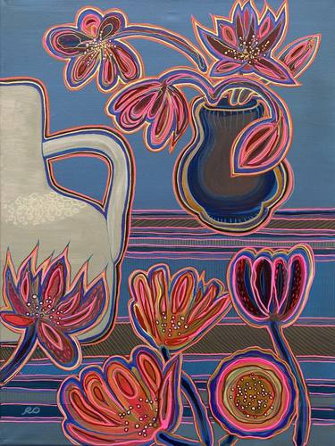 Jugs with tulips thumb