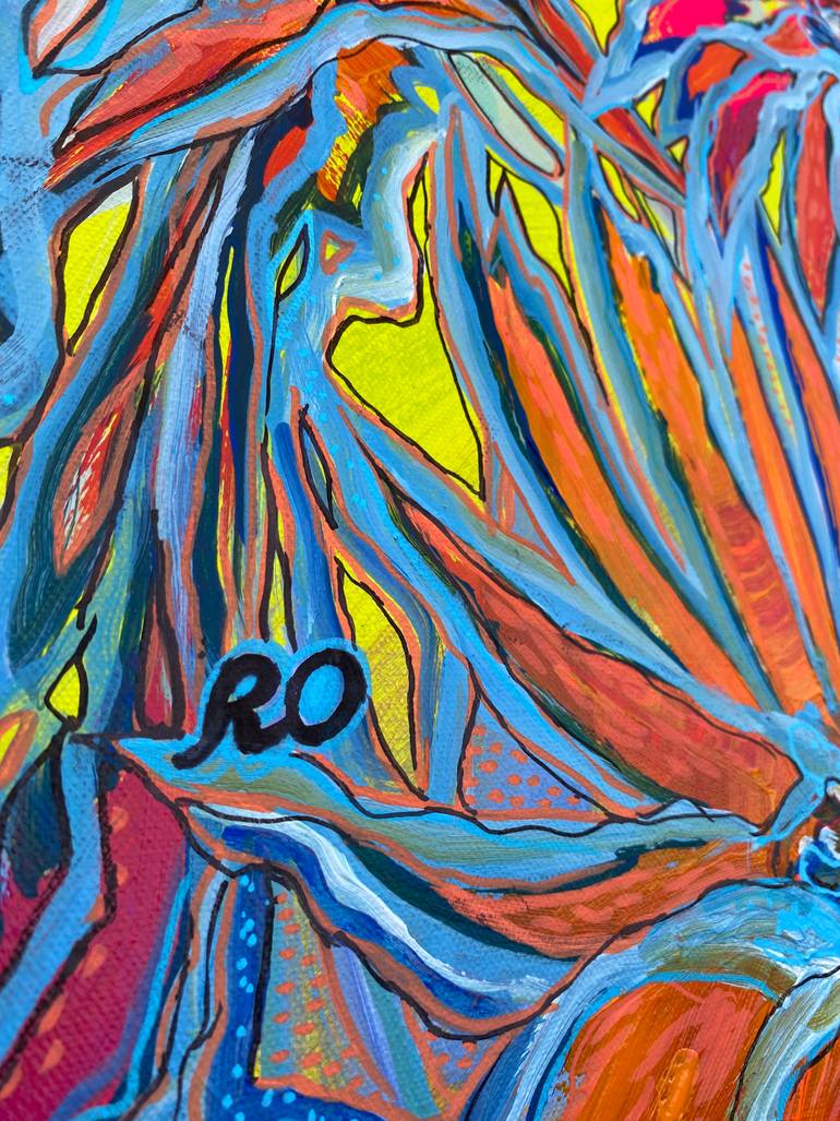 Original Impressionism Floral Painting by Olga Roartus