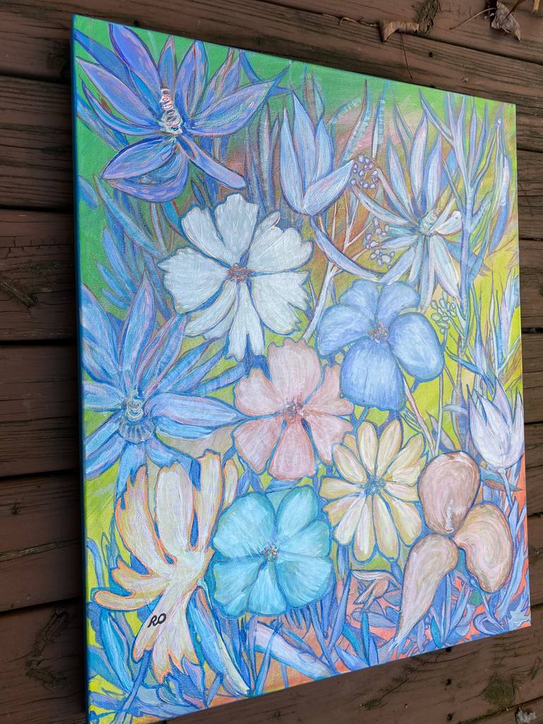 Original Impressionism Floral Painting by Olga Roartus