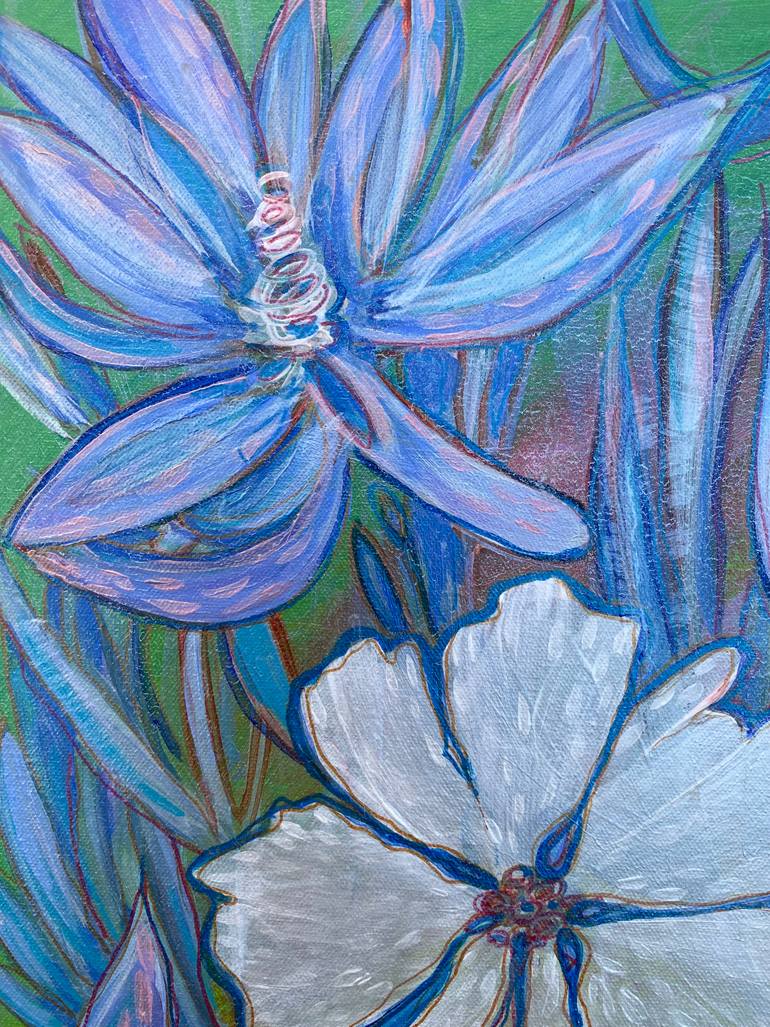Original Impressionism Floral Painting by Olga Roartus