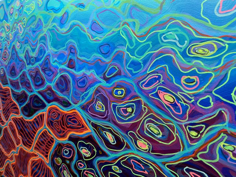Original Abstract Fantasy Painting by Olga Roartus