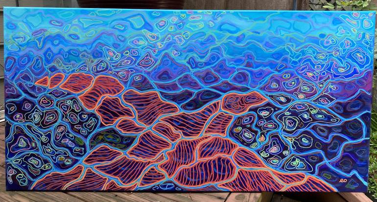 Original Abstract Fantasy Painting by Olga Roartus