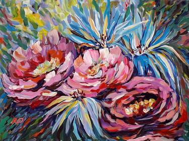 Original Floral Paintings by Olga ROArtUS