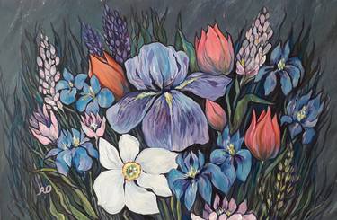 Saatchi Art Artist Olga ROArtUS; Paintings, “Spring flowers” #art