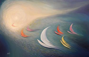 Original Impressionism Outer Space Paintings by Olga Roartus