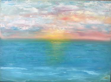 Print of Impressionism Seascape Paintings by Olena Hoffman