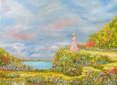 Original Fine Art Women Painting by Olena Hoffman