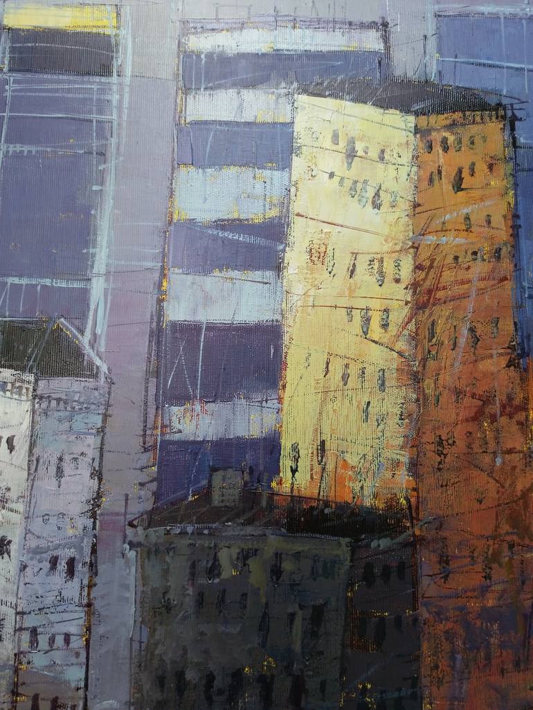 Original Modern Cities Painting by Narek Qochunc