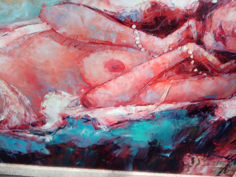 Original Impressionism Nude Painting by Narek Qochunc