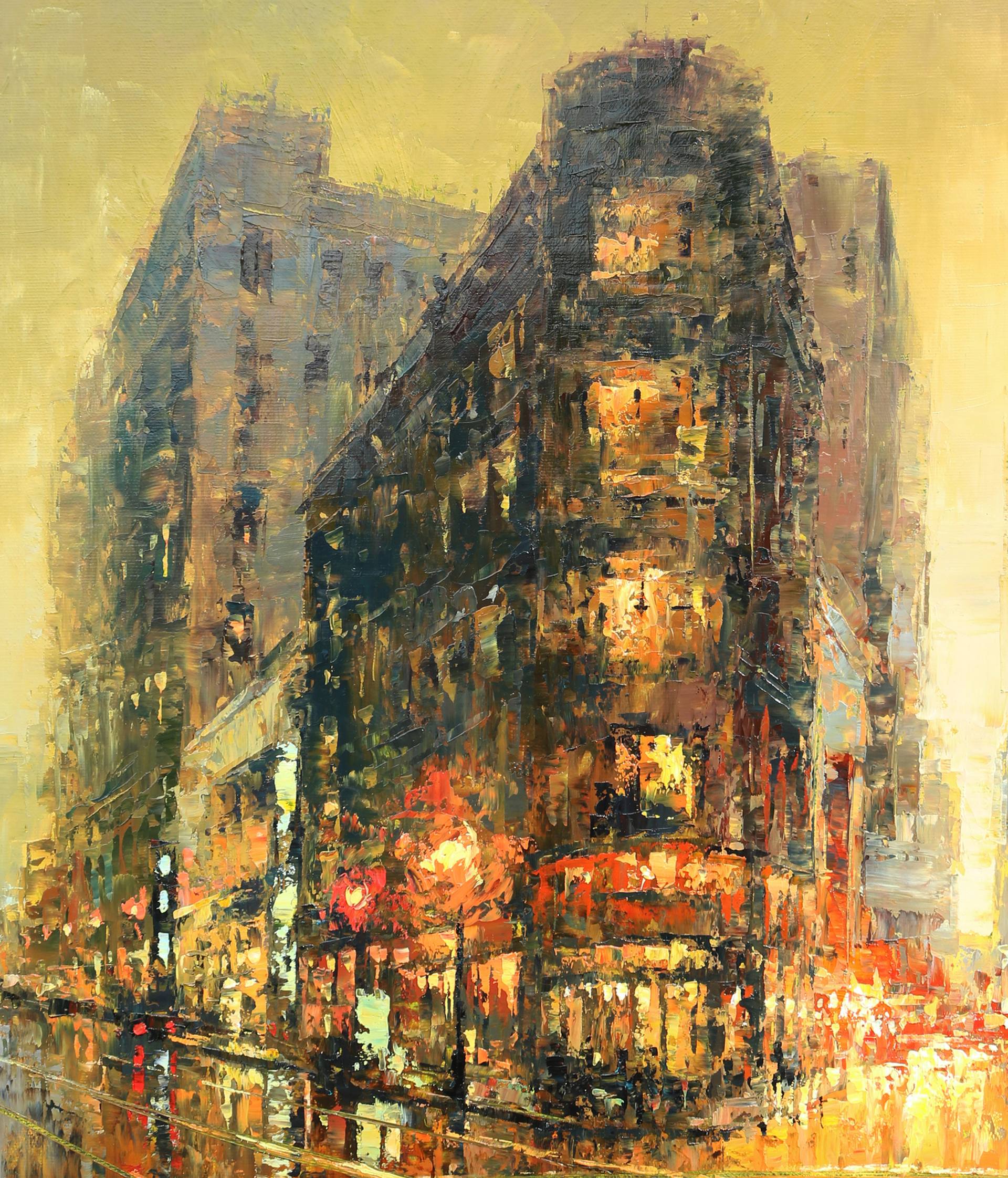 cityscape impressionist painting