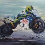 Motorbike-1(Oil painting, 80x100cm, impressionism) by Narek Qochunc
