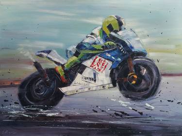 Motorbike-1(Oil painting, 80x100cm, impressionism) thumb