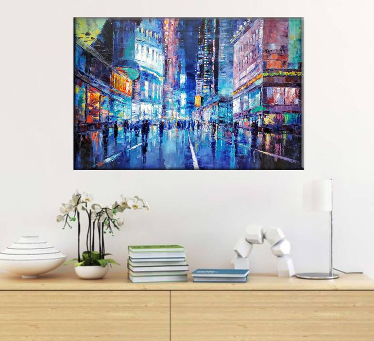 Original Impressionism Cities Painting by Narek Qochunc