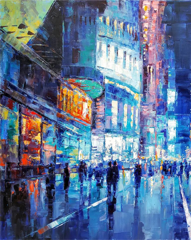 Original Impressionism Cities Painting by Narek Qochunc