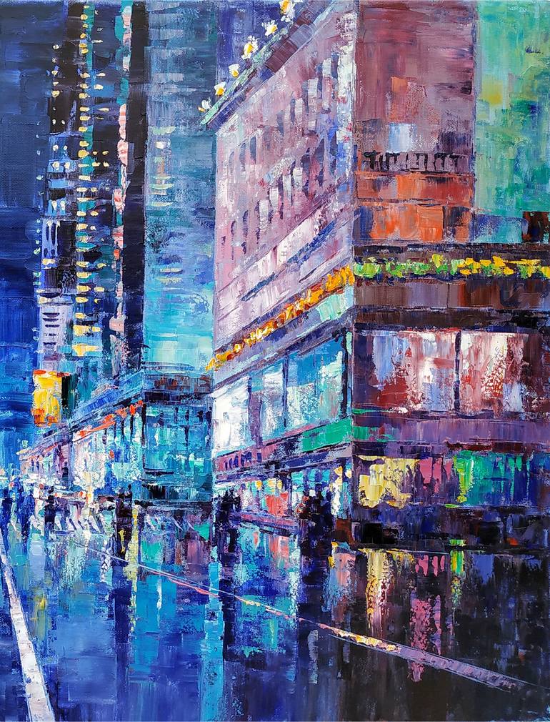 Original Impressionism Cities Painting by Narek Qochunc