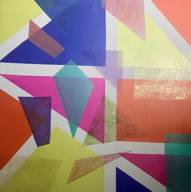 Original Abstract Geometric Painting by Cristina Ticovschi