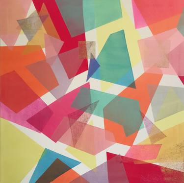 Original Geometric Abstract Painting by Cristina Ticovschi