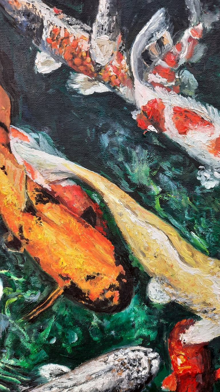 Original Impressionism Fish Painting by Amy-Lee Williams