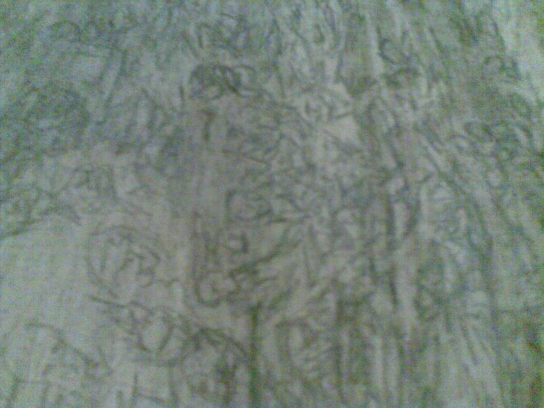 Original Figurative Religion Drawing by Salud Lopez Sld