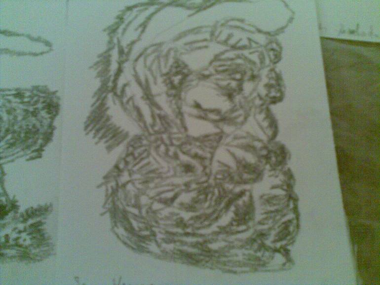 Original Figurative Fantasy Drawing by Salud Lopez Sld