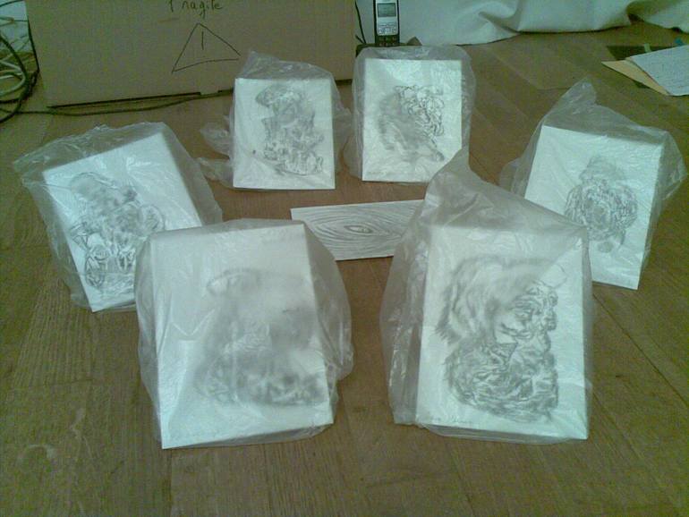 Original Figurative Fantasy Drawing by Salud Lopez Sld