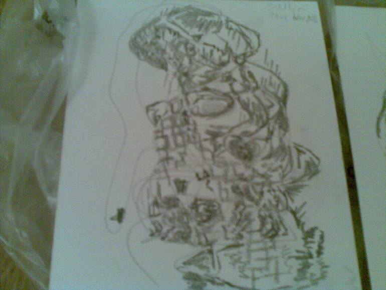 Original Figurative Fantasy Drawing by Salud Lopez Sld