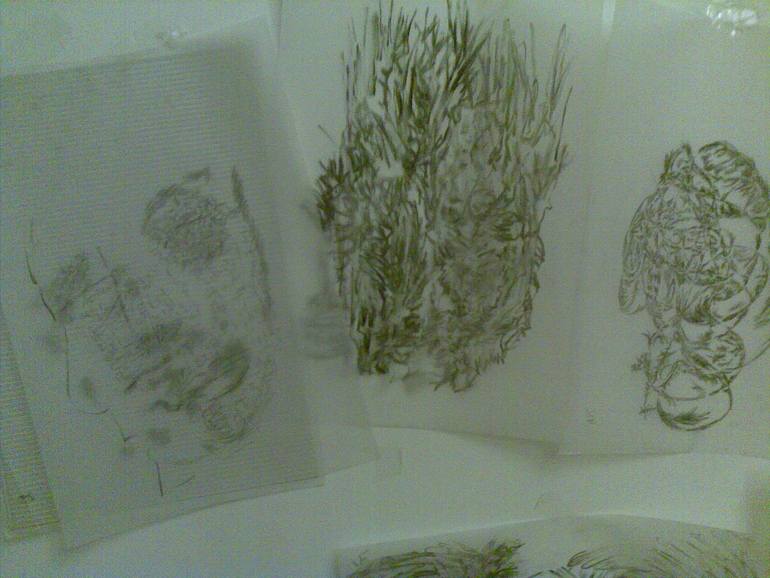 Original Portraiture People Drawing by Salud Lopez Sld