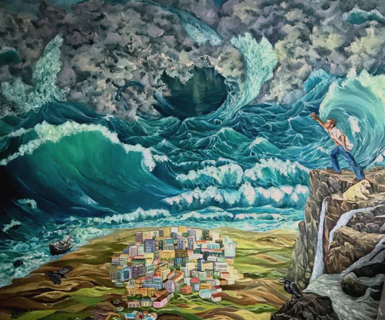 Tsunami Painting By Pintor Nicolas Saatchi Art