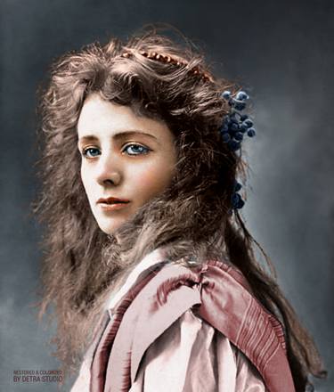 Maude Adams 1872-1953. From The Collection Most Beautiful Women Of The Late 19th And Early 20th Century. Restored and colorized. thumb