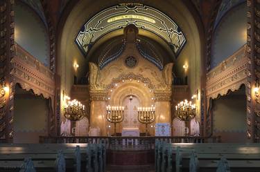 View of the bimah Inside the synagogue in Subotica thumb