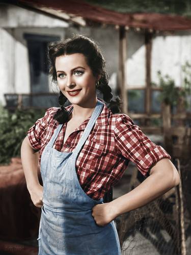 Hedy Lamarr as Dolores Sweets Ramirez in Tortilla flat 1942. Colorized thumb