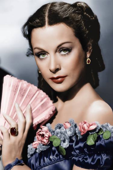 Famous movie star and inventor Hedy Lamarr circa 1940. Colorized thumb