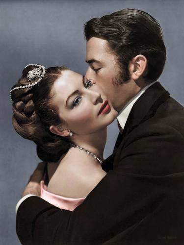 Ava Gardner as Pauline Ostrovsky and Gregory Peck as Fedja in The Great sinner 1949. Colorized thumb